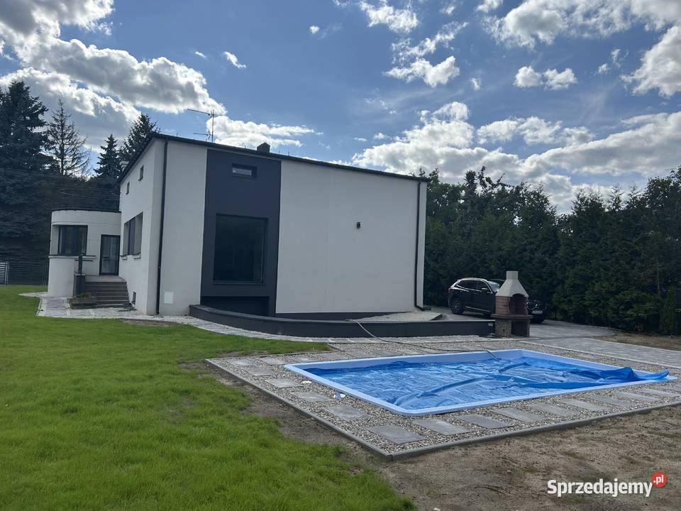 ZAMIANA Willa modernistyczna las basen duża 185m2 łódzkie