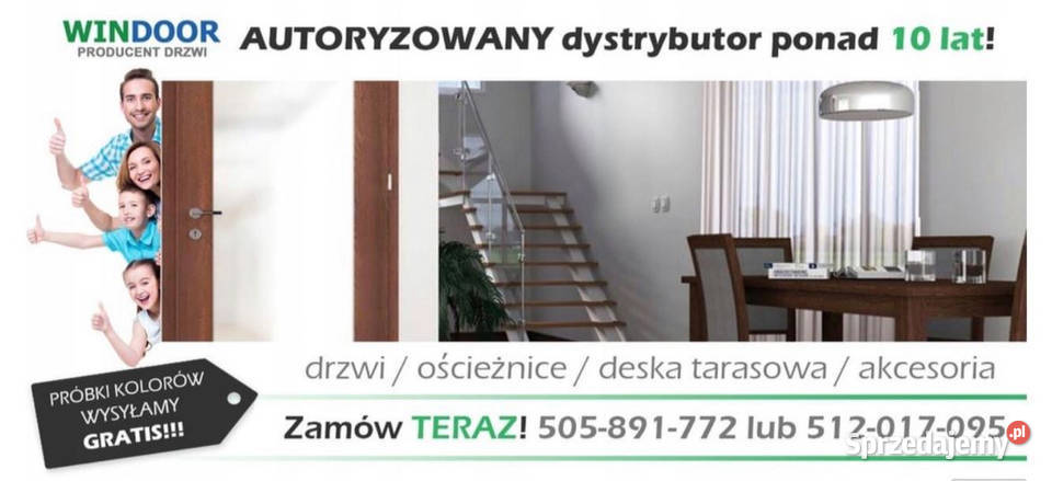 Drzwi MDF DEFENDOOR LIZBONA bezprzylgowe białe 80cm Radom