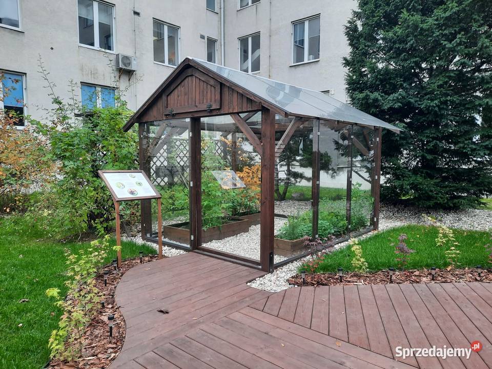Szklarnia ekologiczna drewniana szkło hartowane Ligota