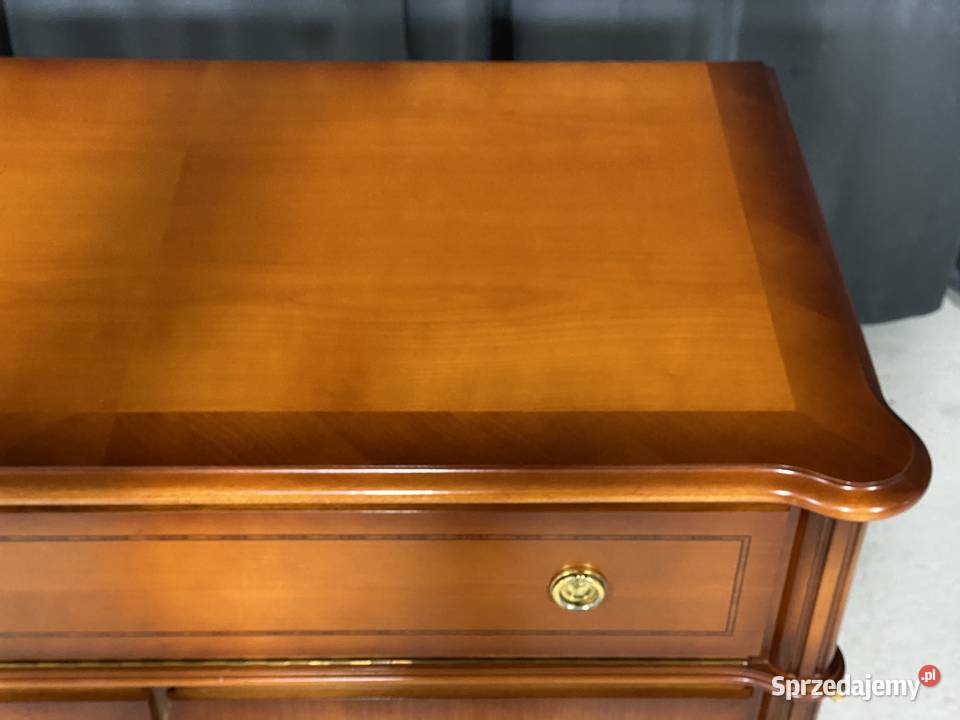 Intarsjowany wiśniowy barek komoda szafka na Budno