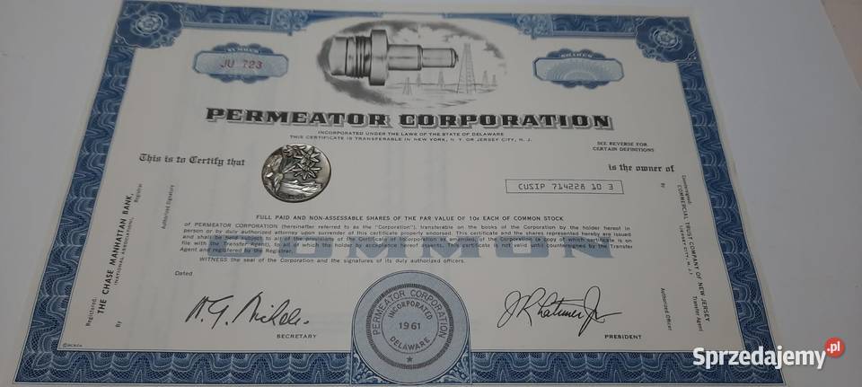 certyfikat akcji usa 5 Warszawa