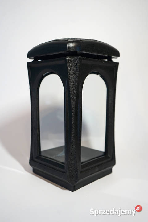 Czarny znicz żywiczny lampion retro Częstochowa