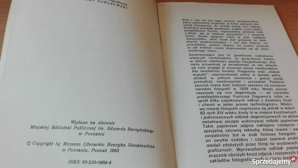 Henryk Sienkiewicz na fotografii Jerzy Kandziora sprzedam