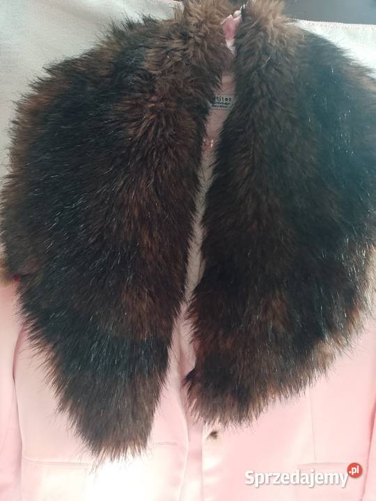 Brązowy duży futrzany płaszcz z Londynu futrzana małopolskie Kraków