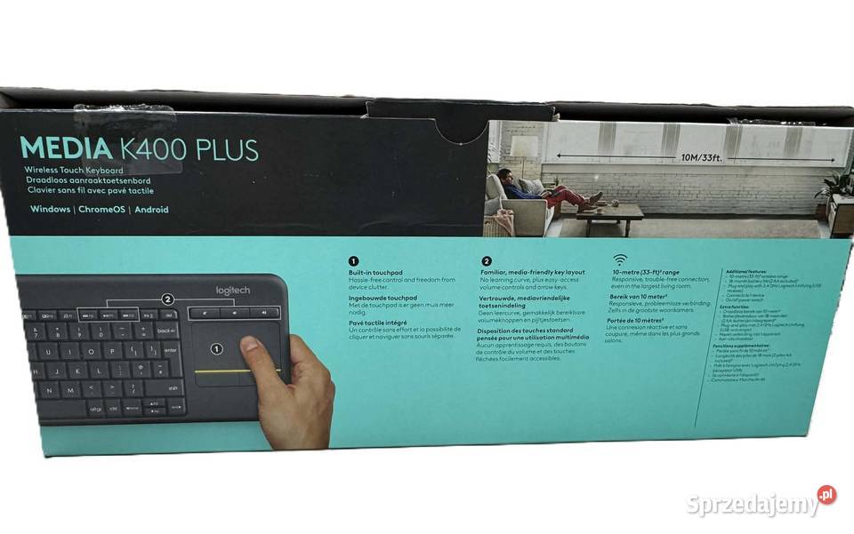 Klawiatura bezprzewodowa Logitech K400 Plus Elbląg