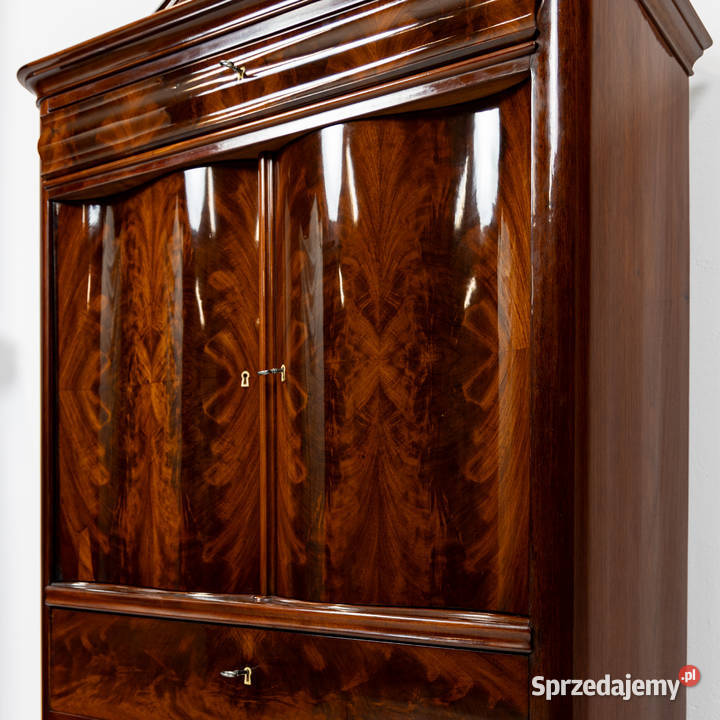Wysoka komoda i barek szyfoniera stara antyk Swarzędz