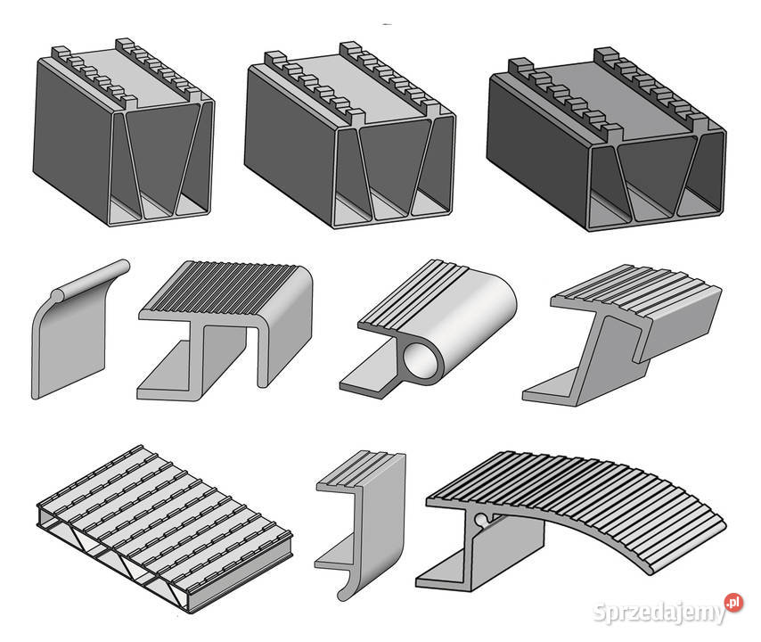 Panel aluminiowy frezowany 2000x340x40mm Najazd Pozostałe Lubanie