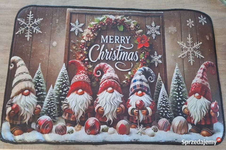 Dywanik mata wycieczka świąteczna na buty łapcie Boże Narodzenie Kalisz