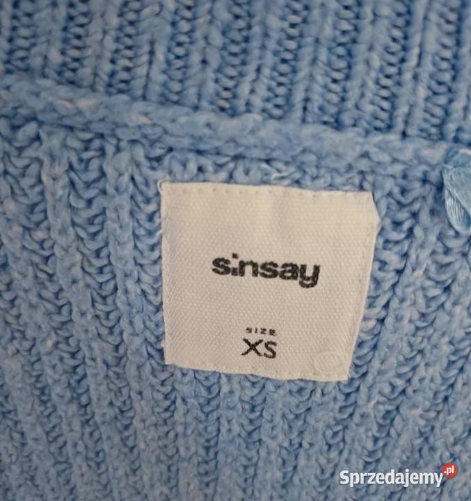 Piękny ciepły jasnoniebieski golfik marki Sinsay Kraków