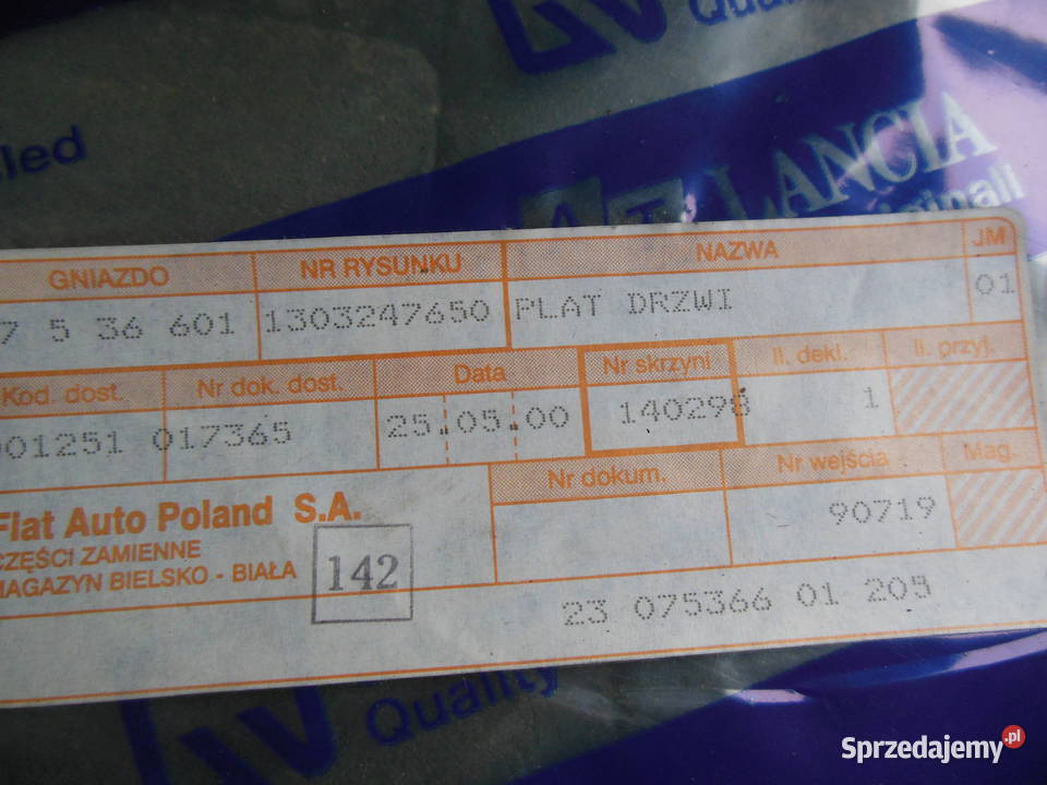 Panel Drzwi Przednich Fiat Ducato 1303247650