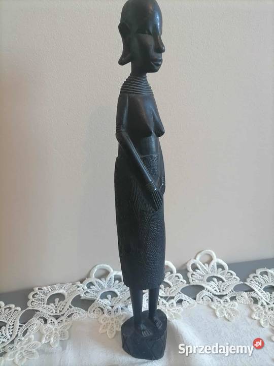 Rzeźba Figurka Kobieta Afrykańska 1980