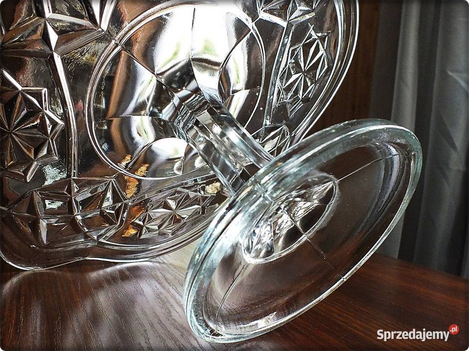 Stara Duża Patera 31 na Tort Huta Szkła Porcelana i szkło Żary