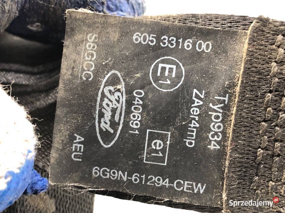 PAS BEZPIECZEŃSTWA PRAWY PRZÓD FORD S sprzedam