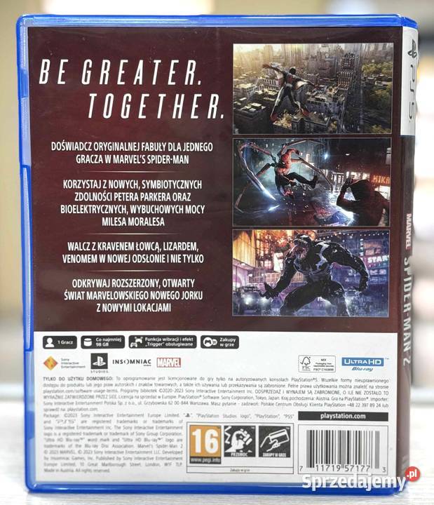 Gra 5 SpiderMan 2 Elbląg sprzedam