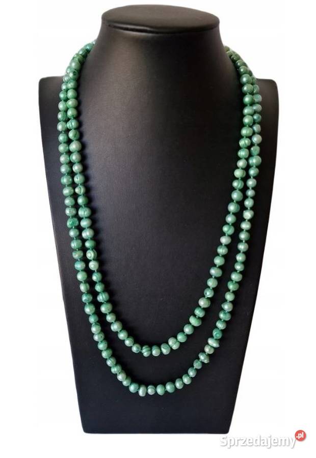 PERŁY NATURALNE SMOCZE NASZYJNIK DŁUGI SZNUR Częstochowa sprzedam