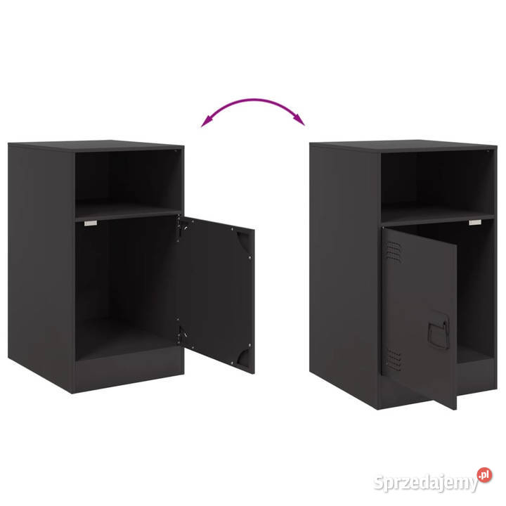 Szafka nocna czarna 345x39x62 stal WM841763 Nocne Warszawa sprzedam