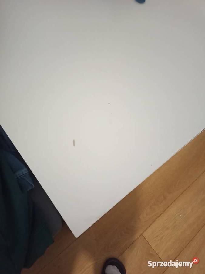 Duże białe biurko z szafeczka łódzkie Łódź