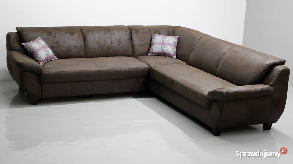 TLH Narożnik z funkcją spania ciemnobrązowa Poznań