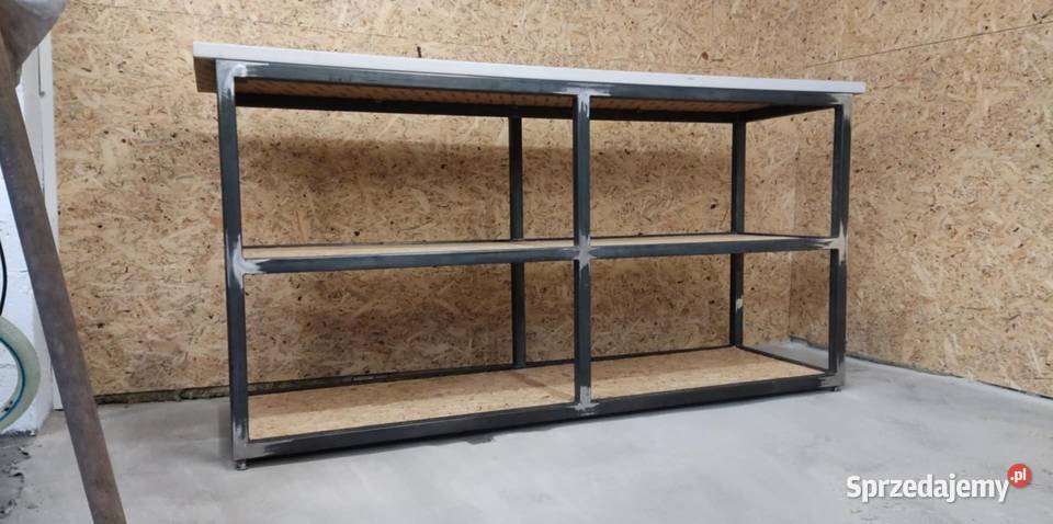 Mocny stół do garażuwarsztatu Metalowa rama HIT Miedziana Góra