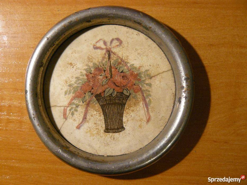 Stara podstawka metal porcelana