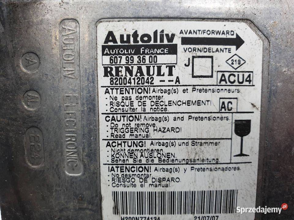 SENSOR AIRBAG RENAULT MEGANE SCENIC II Lipno