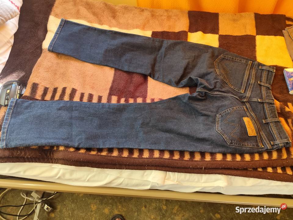 Spodnie Wrangler Texas Slim Nniebieskie W30 L 30 łódzkie