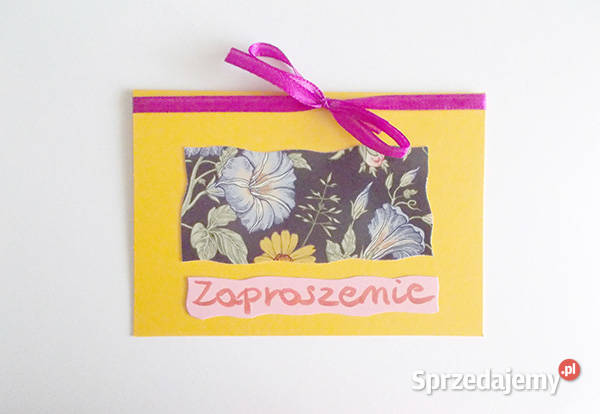 zółte zaproszenia vintage zaproszenia ogólne Pozostałe Białystok