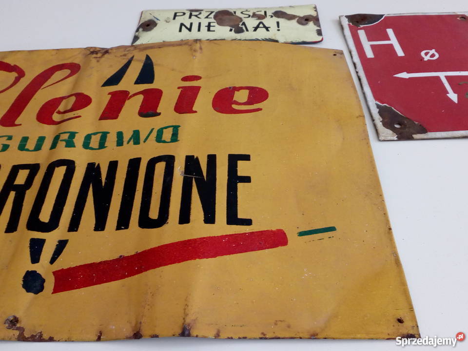 Stare tablice informacyjne Kolekcje