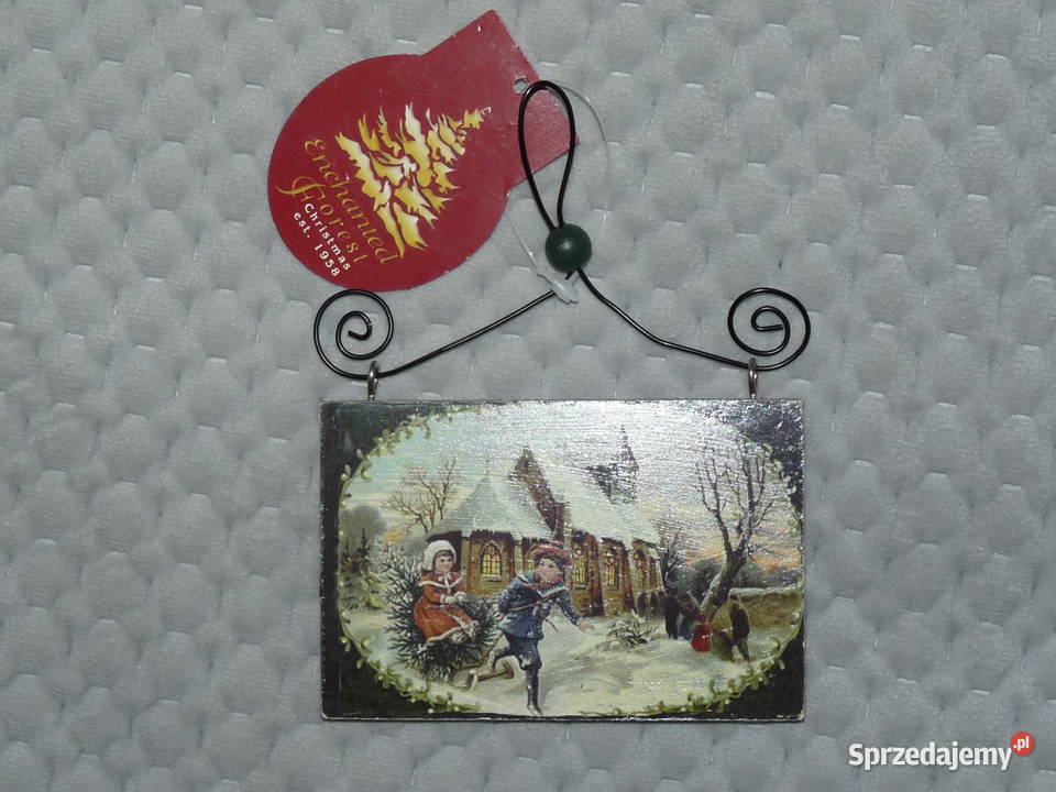 Zawieszka bożonarodzeniowa w kształcie kartki Kraków