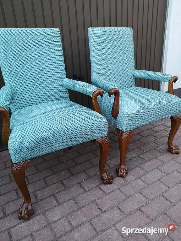 Stary Tron Fotel Krzesło Gabinetowe Antyk Swarzędz