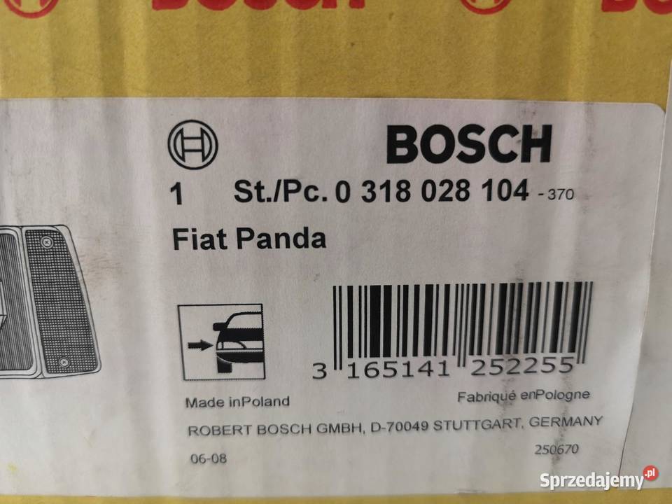 REFLEKTOR LAMPA PRZEDNIA BOSCH FIAT PANDA 8204 lubelskie