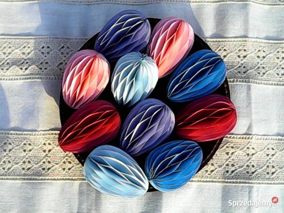 Wielkanocne pisanki z papieru z Bukowiny lubelskie Bukowina