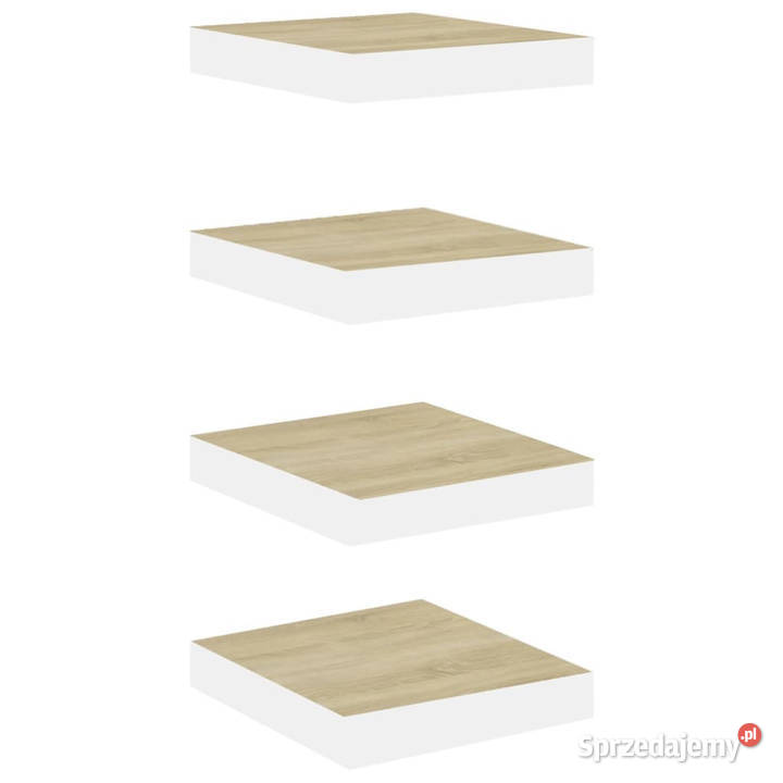 Półki ścienne 4 dębowobiałe 23 x 235 x 38 MDF mazowieckie Warszawa