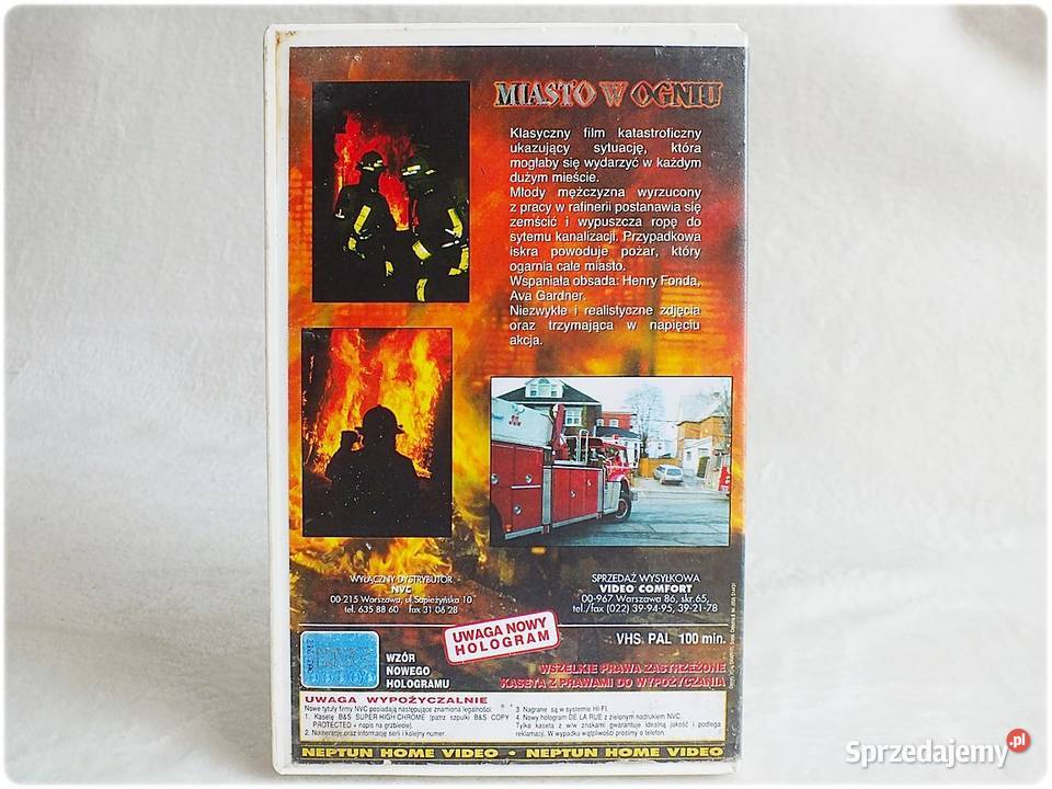 Kaseta VHS Miasto w Ogniu Henry Fonda Film na Żary