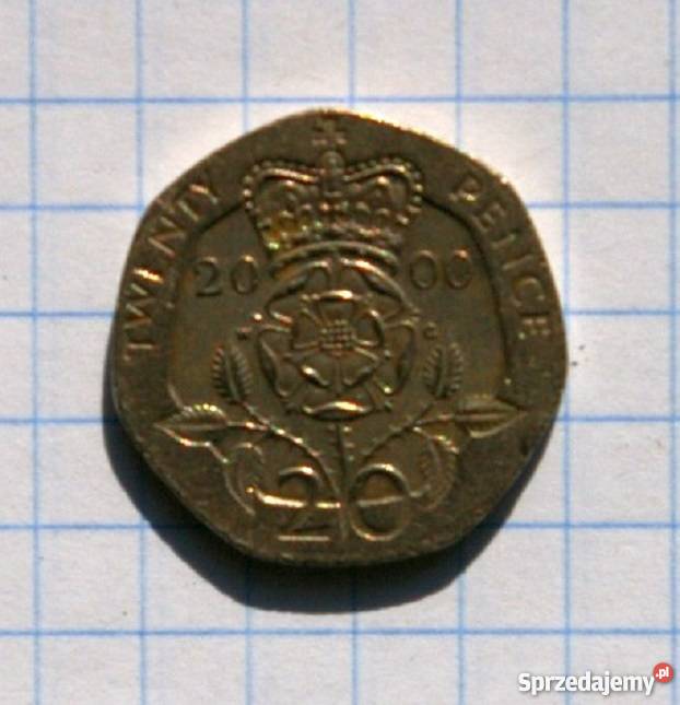 20 PENSÓW TWENTY PENCE 2000 WIELKA BRYTANIA Piszczac