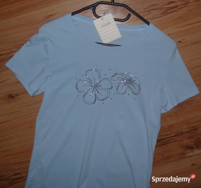 bluzeczka Baby BlueEBELIEVE cyrkoniowe kwiatki r Inny materiał Rawicz