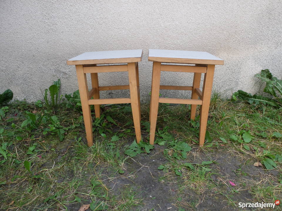 Dwa porządne taborety Wrocław PRL 571 Kościan