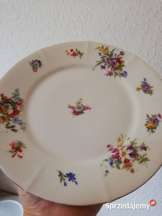 Talerze deserowe stara porcelana Gorlice
