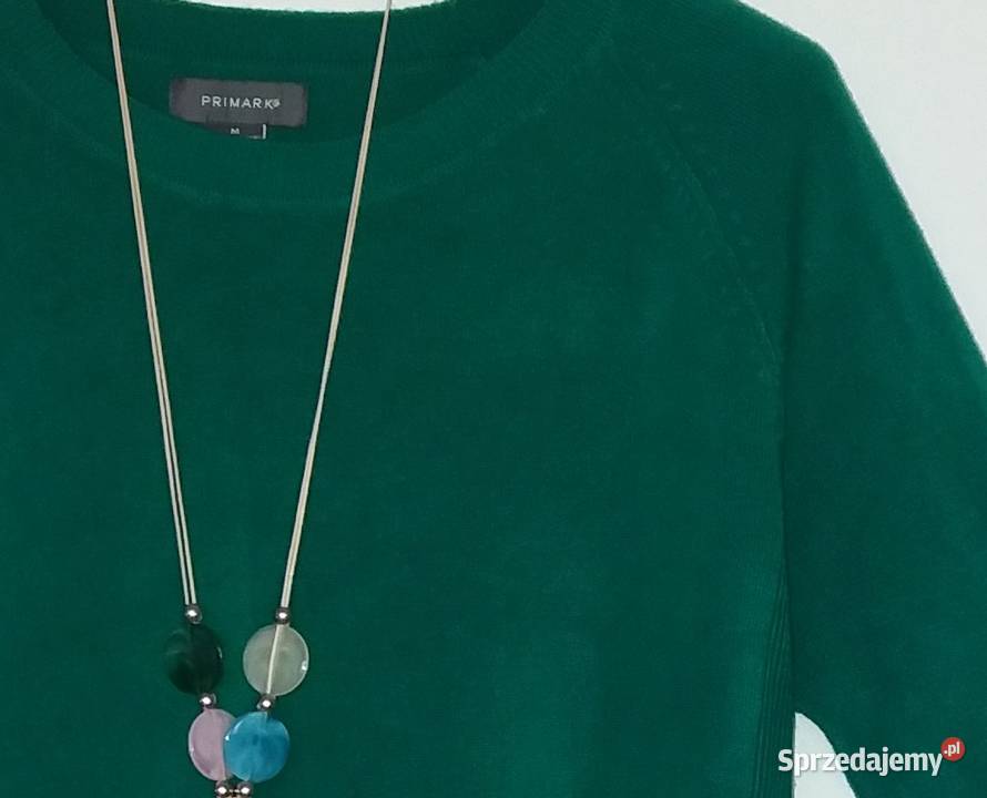 M Zielony lekki sweterek z dłuższym tyłem Gliwice