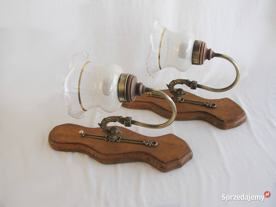 2 kinkiety mosiądz II Szczecinek sprzedam