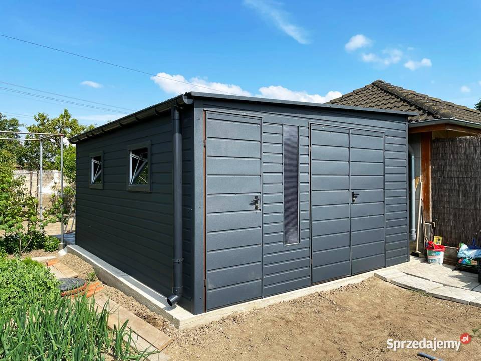 Domek ogrodowy 45m ciemny grafit matowy