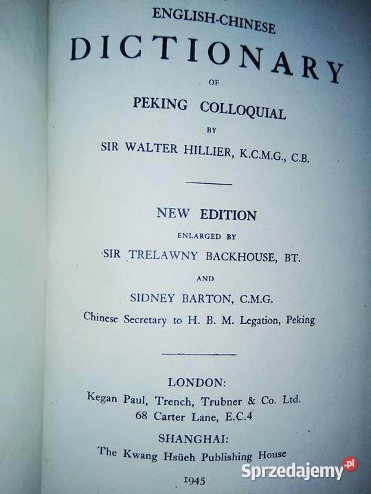 Unikatowe książki angielsko chiński słownik Warszawa
