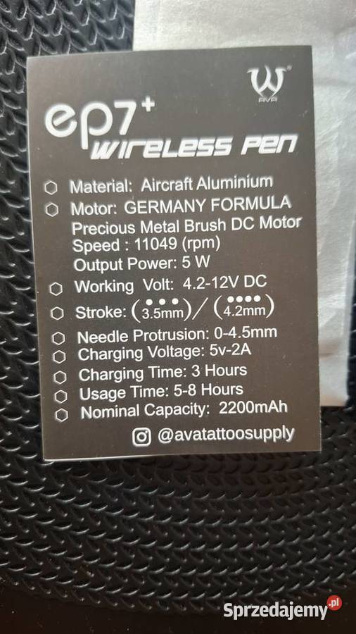 Maszynka do tatuaży Wireless pen ep7 2200mAh
