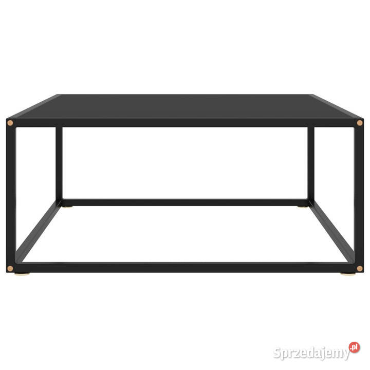 Stolik kawowy czarny czarne szkło 80x80x35 sprzedam