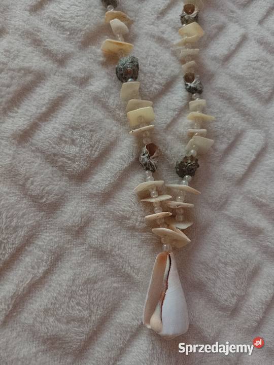 Hiszpańskie korale z Madrytu naszyjnik muszelki Kraków