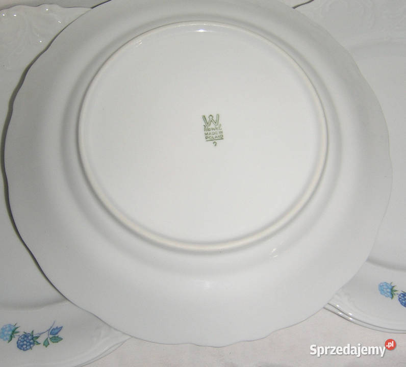 talerze płytkie vintage Wawel kmplet 6 sztukD dolnośląskie Bartków