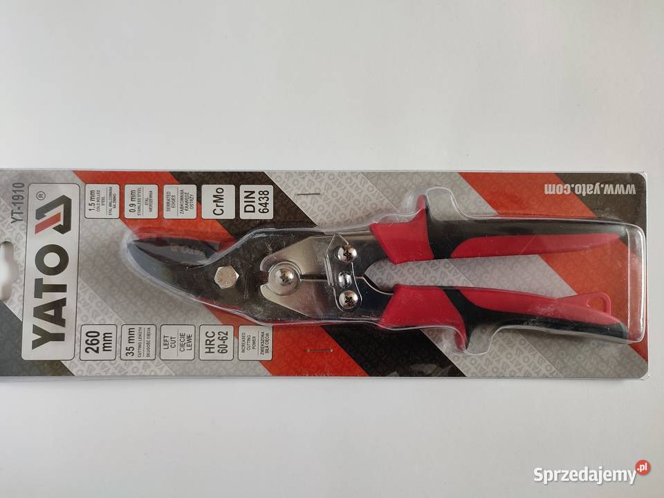 NOŻYCE DO CIĘCIA BLACHY LEWE 260 MM YT1910 Yato Warszawa