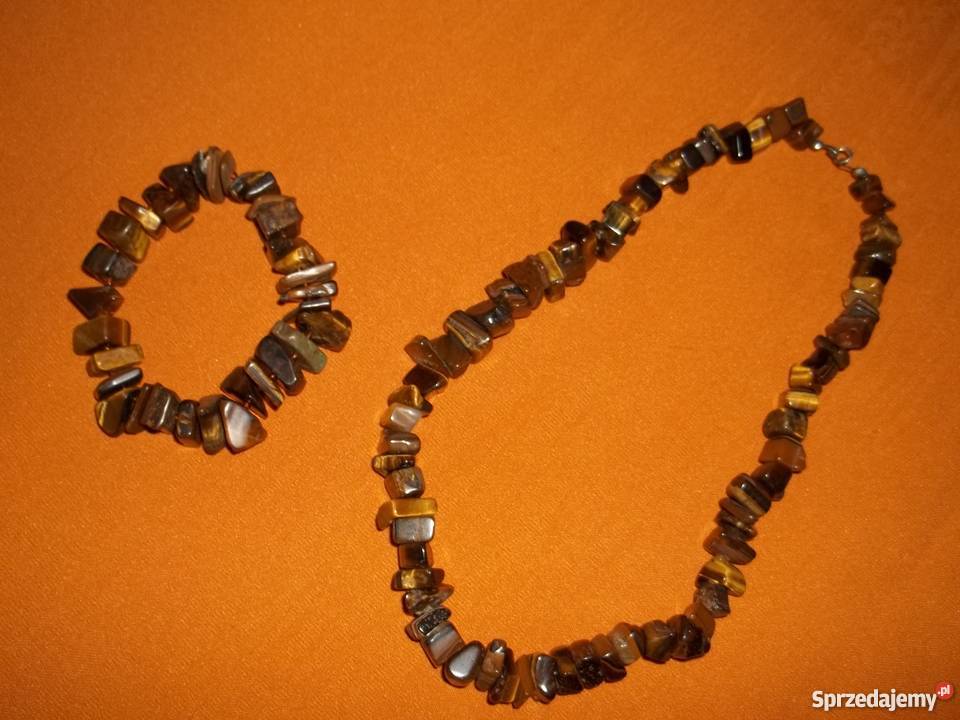 Naszyjnik i bransoletka zestaw BAWOLE OKO łódzkie