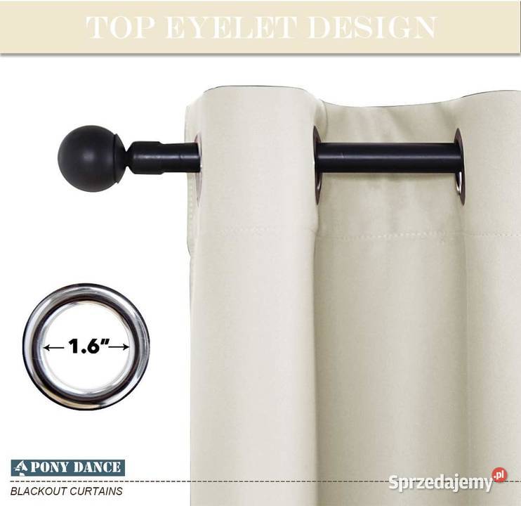 ZASŁONY 140x175 zaciemniające Pony Dance beżowe Przeźmierowo