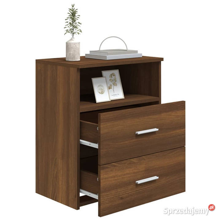 Szafki nocne 2 brązowy dąb 50x32x60 WM815863 Warszawa